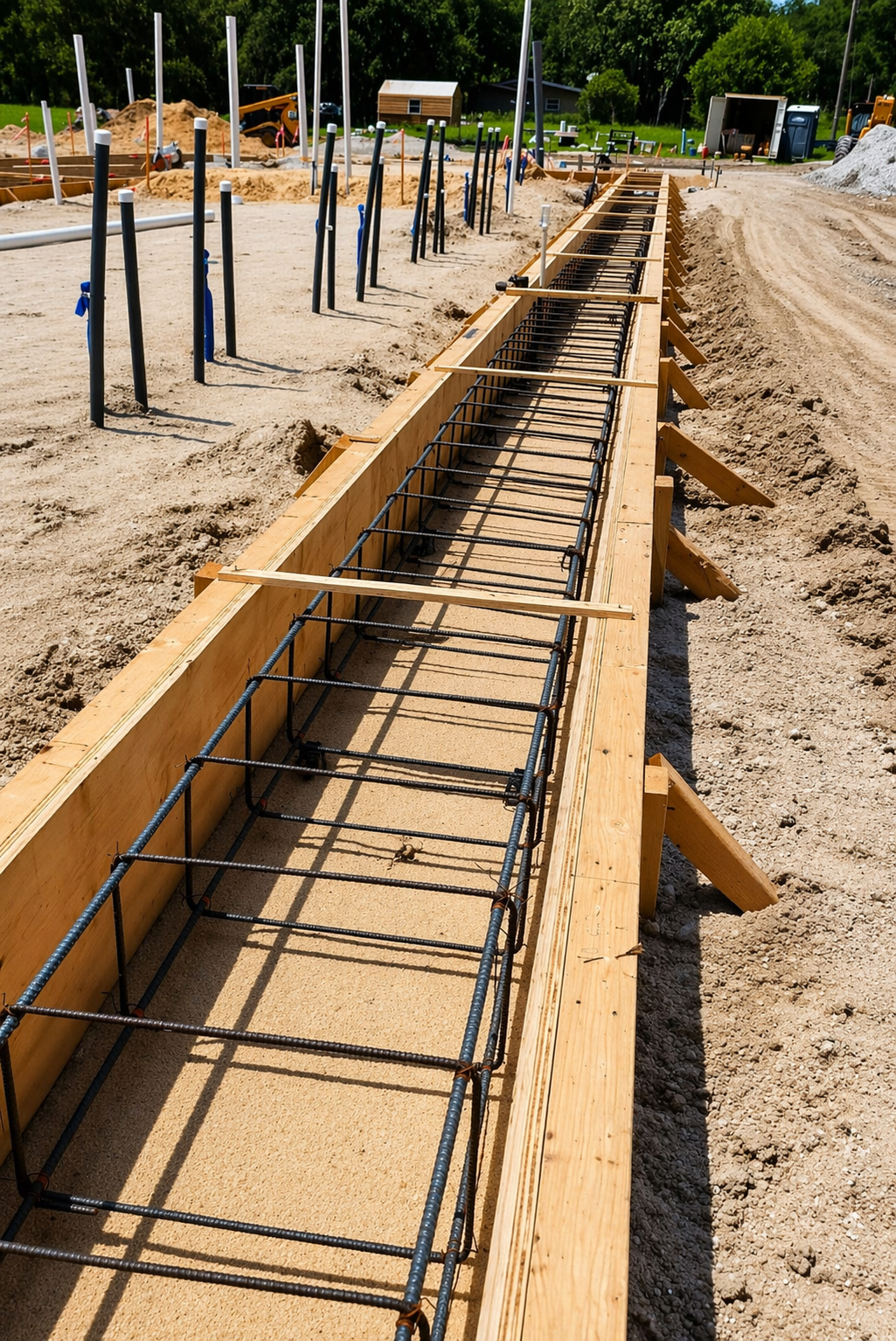 Eelgrass - Construction trench with rebar and formwork